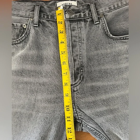 Agolde "Ripley" Cropped Charcoal Wide Leg Jeans - Sz 27 x 26" Inseam - Picture 8 of 13
